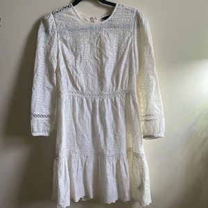 White j crew eyelet summer dress